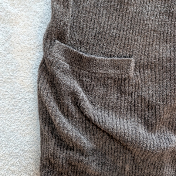 Barefoot Dreams Womens Cozy chic Ultra Lite XS Open Front Pointelle Cardigan - Picture 3 of 7